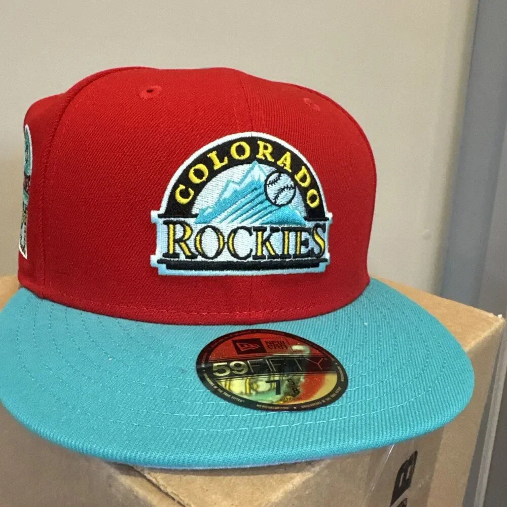 NWT 59fifty New Era / Hat Club COLORADO ROCKIES Captain Planet 2.0 Size 7 5/8